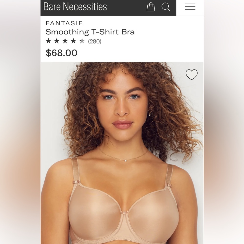 FANTASIE Smoothing T-Shirt Bra Nude 40DD - Picture 3 of 7